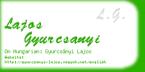 lajos gyurcsanyi business card