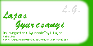 lajos gyurcsanyi business card